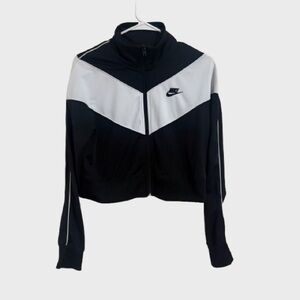 Nike Women's Black and White Bomber Jacket